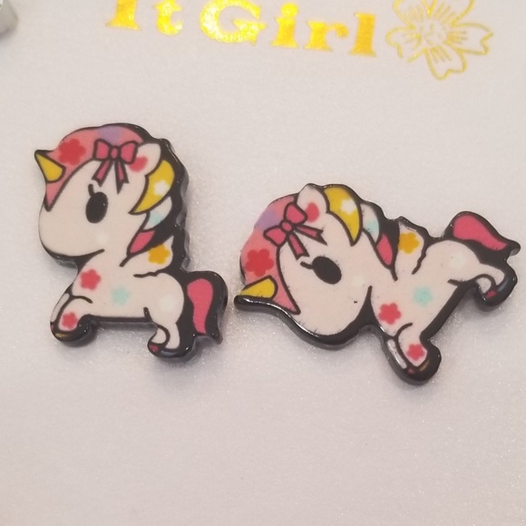 Unicorn fruit earring set - Picture 2 of 2